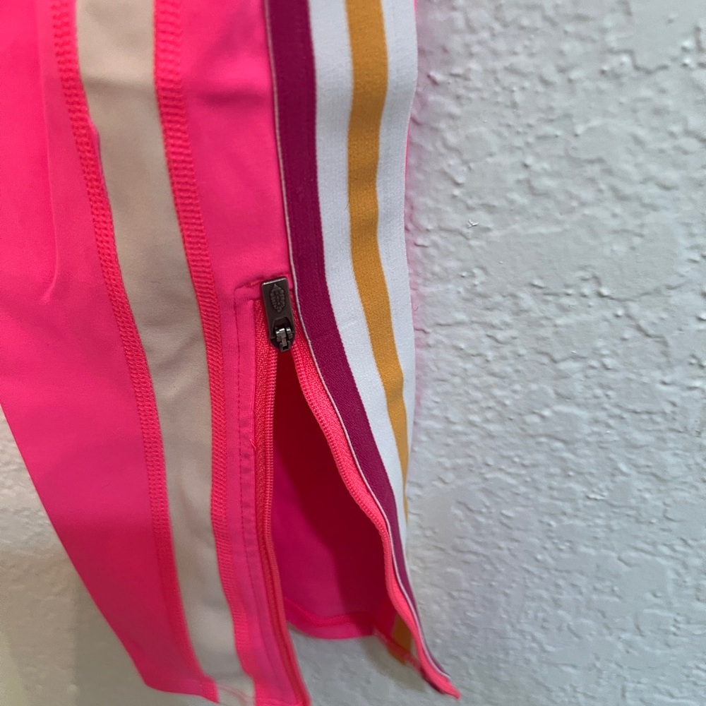 Free People Movement Pink Striped Women's Leggings - Picture 5 of 10